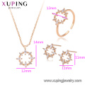 64503 Xuping lead and nickel safe alloy fashion jewelry magnetic 18k gold plated three pieces set